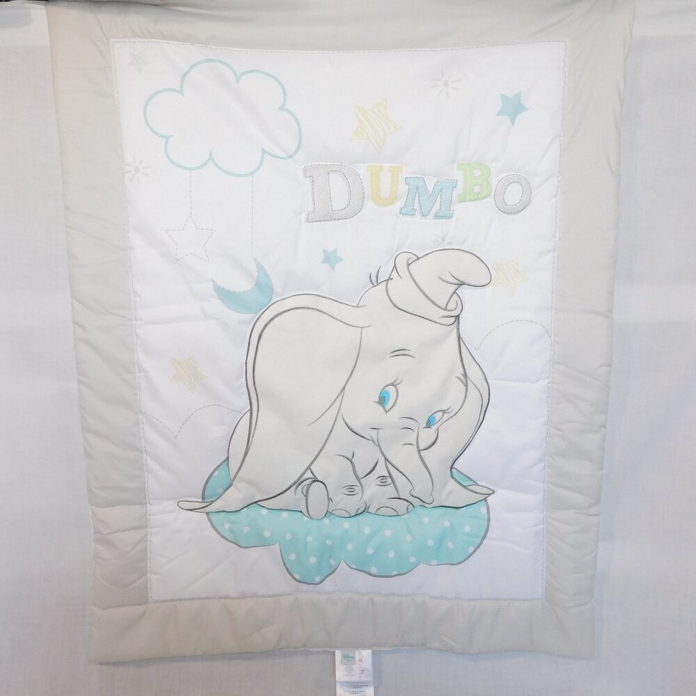 Disney Baby Dumbo Elephant Reversible Crib Comforter Blanket Wall Hanging quilt